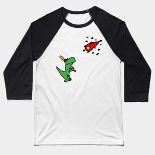 'Dinosaur Hits Meteor' Cool Meteors Gift Baseball T-Shirt